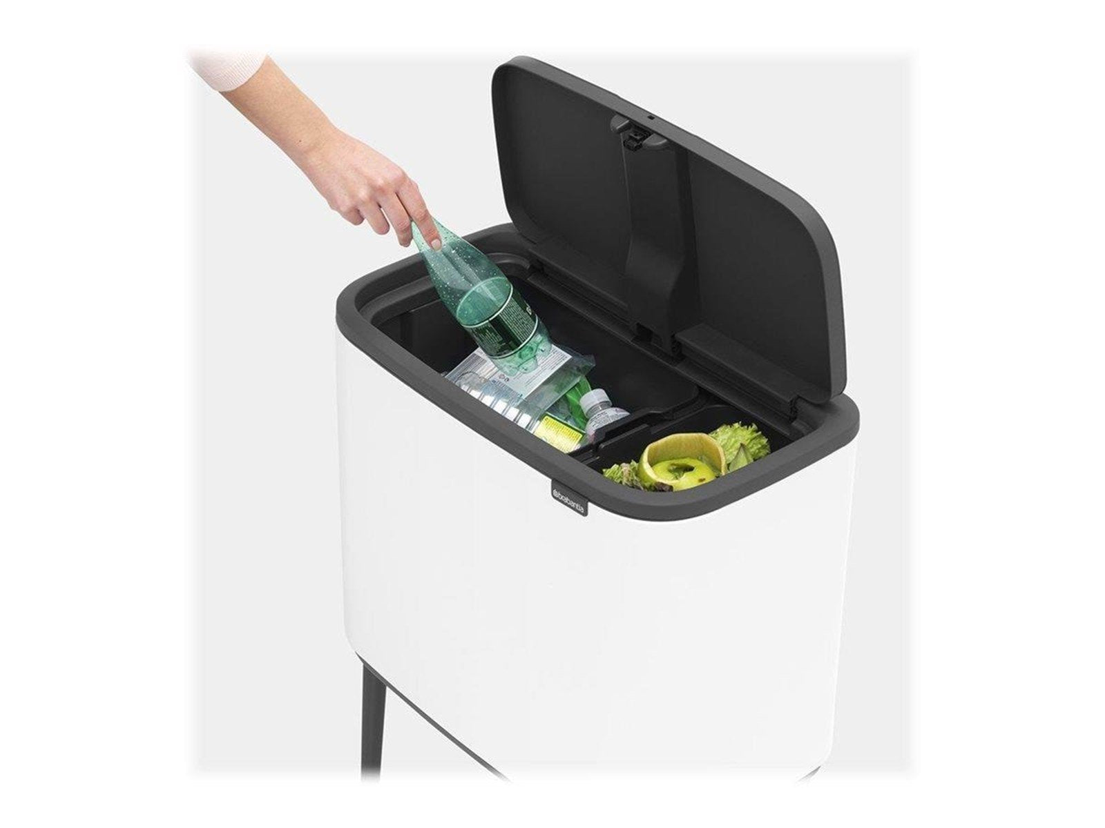 brabantia Bo Touch Bin - rubbish bin - 34 L - white brabantia Bo Touch Bin - rubbish bin - 34 L - white
